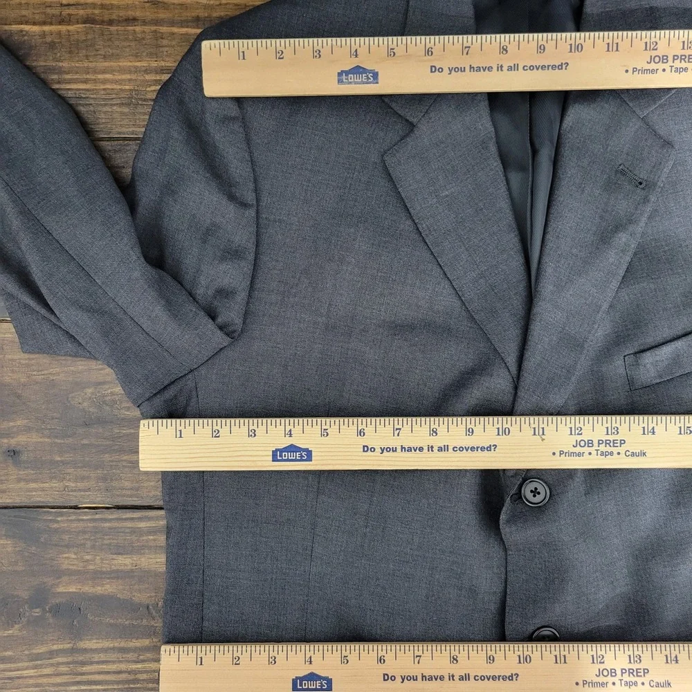 Daniel Cremieux Men's Sport Coat Blazer Three Button Charcoal Loro Piana Wool 48